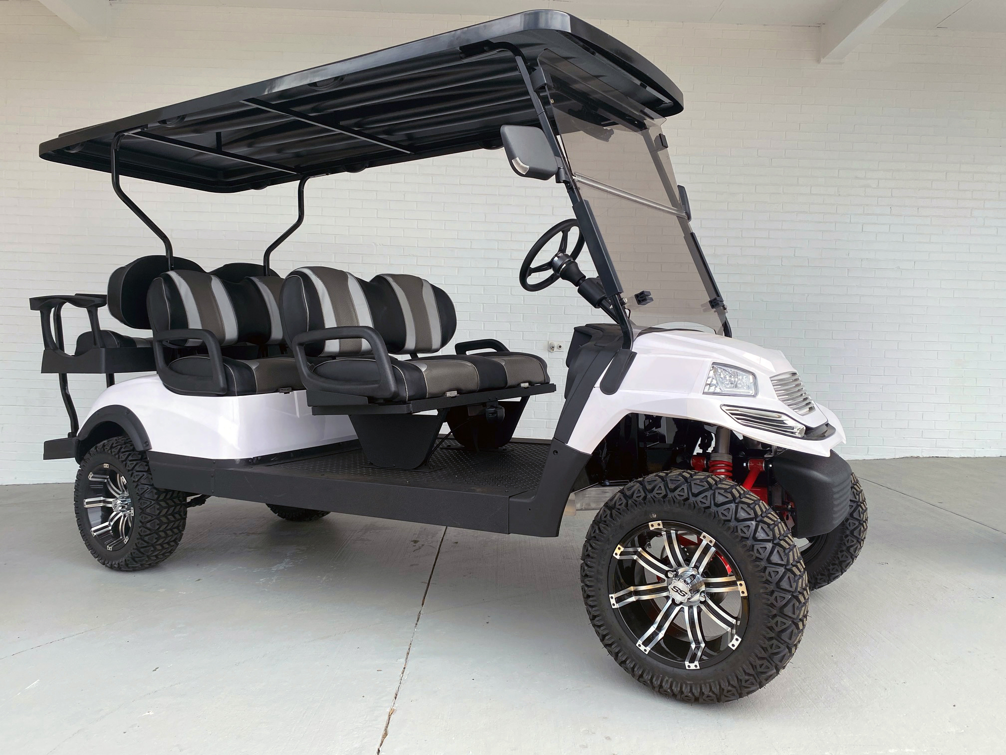 White Renegade Golf Cart Recon Body Limo